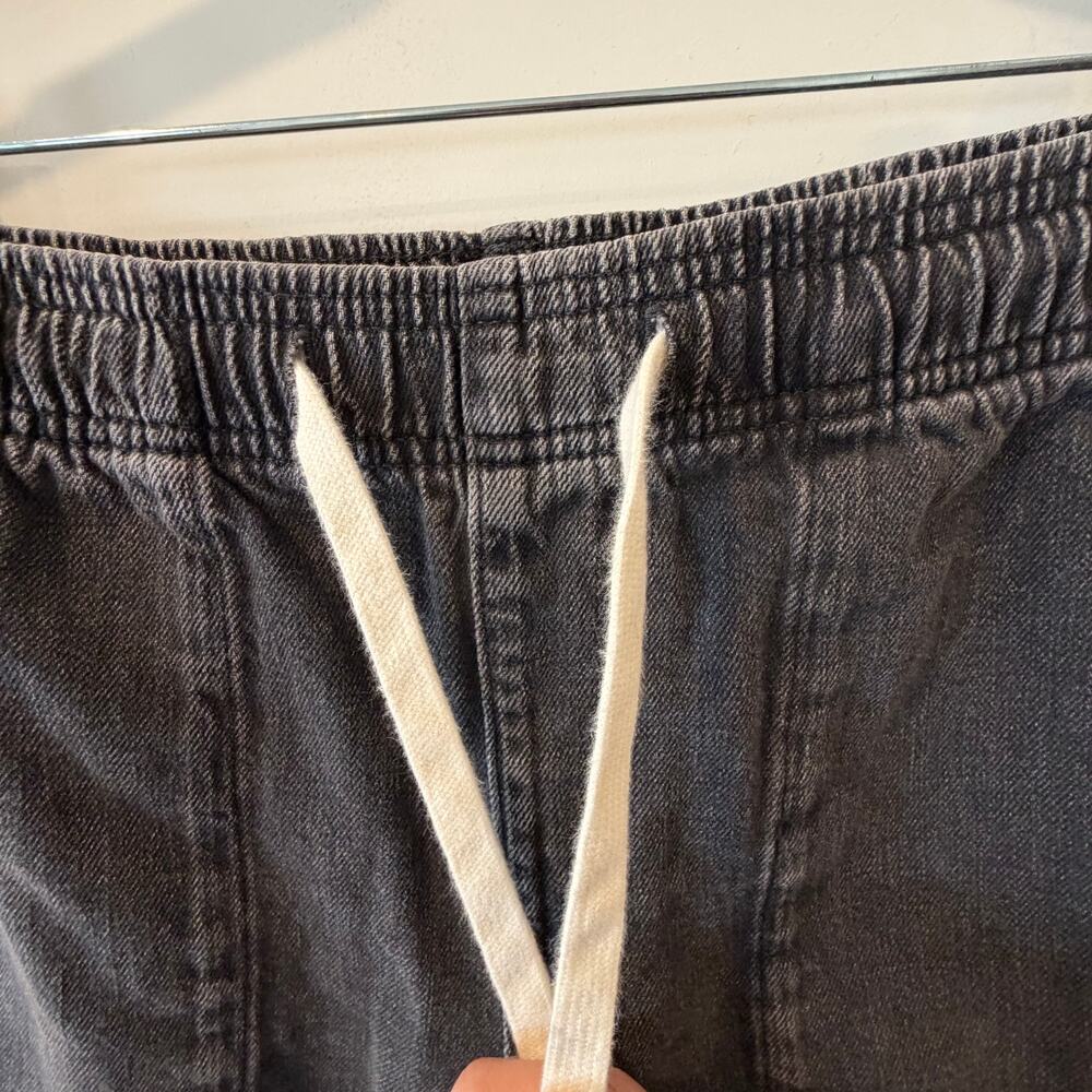 Gap Easy Jean Cargo Pants Mid-Rise Charcoal Faded Size 8 High Ankle 100% Cotton - Picture 5 of 11